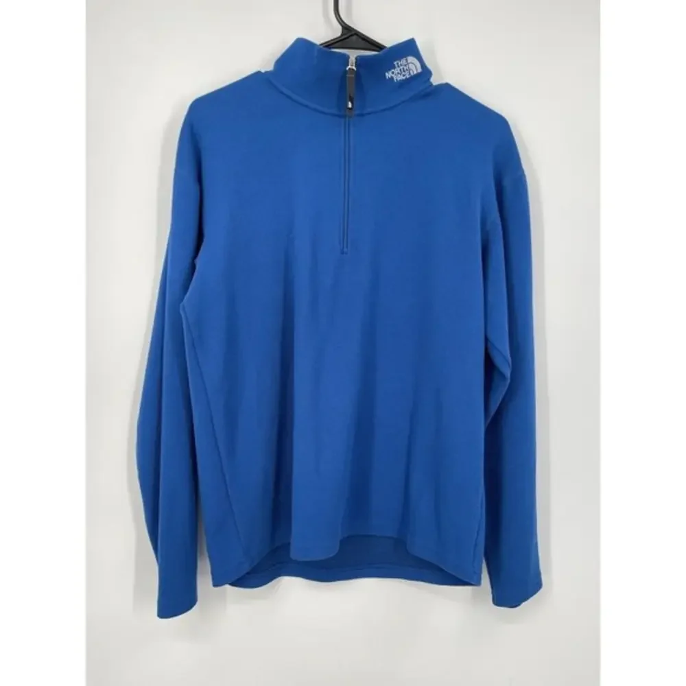 The North Face‎ Mens Blue Quarter Zip Fleece Pullover Sweatshirt Size S